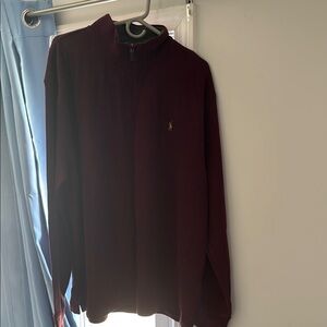 Ralph Lauren Maroon and Gray Polo Shirt